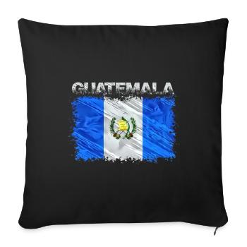 Guatemala - Sofa pillowcase 17,3'' x 17,3'' (45 x 45 cm) - black - Front
