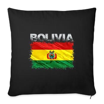 Bolivie - Housse de coussin décorative 45 x 45 cm - noir - Devant