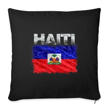 Haiti - Sofa pillowcase 17,3'' x 17,3'' (45 x 45 cm) - black - Front