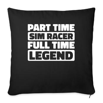 Sim Racing - Housse de coussin décorative 45 x 45 cm - noir - Devant