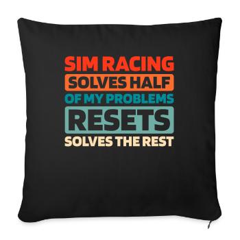 Sim Racing - Sofakissenbezug 45 x 45 cm - Schwarz - Vorne