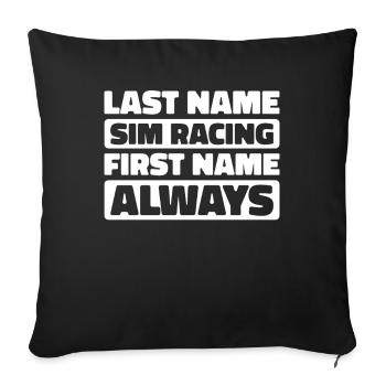 Sim Racing - Housse de coussin décorative 45 x 45 cm - noir - Devant
