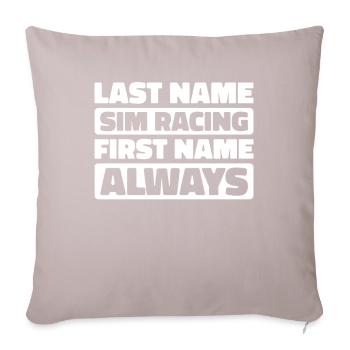 Sim Racing - Sofa pillowcase 17,3'' x 17,3'' (45 x 45 cm) - light taupe - Front