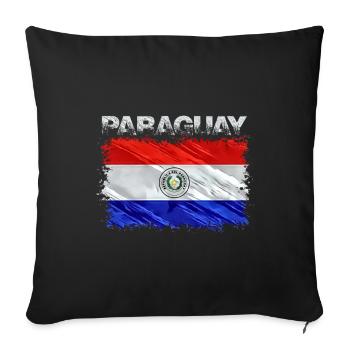 Paraguay - Housse de coussin décorative 45 x 45 cm - noir - Devant