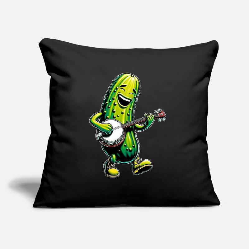 Concombre Concombre Aneth Bluegrass Banjo Player Housse de coussin décorative 45 x 45 cm