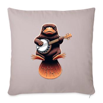 Platypus Animal Bluegrass Banjo Player - Sofa pillowcase 17,3'' x 17,3'' (45 x 45 cm) - light taupe - Front