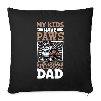 Olde English Bulldog Dad - Sofa pillowcase 17,3'' x 17,3'' (45 x 45 cm) - black - Front