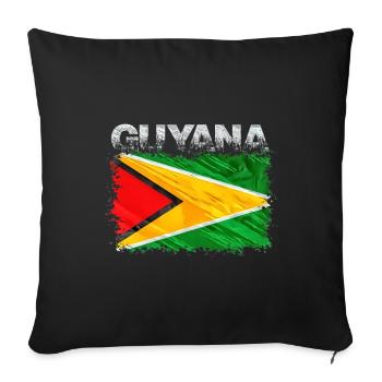 Guyana - Sofa pillowcase 17,3'' x 17,3'' (45 x 45 cm) - black - Front