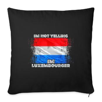 Luxembourg - Sofa pillowcase 17,3'' x 17,3'' (45 x 45 cm) - black - Front