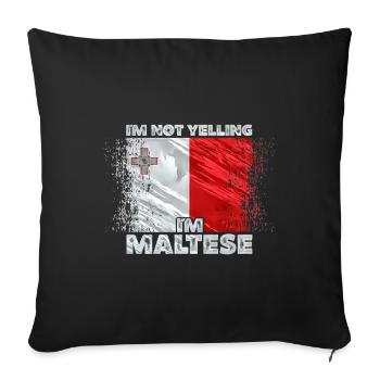Malta - Sofa pillowcase 17,3'' x 17,3'' (45 x 45 cm) - black - Front