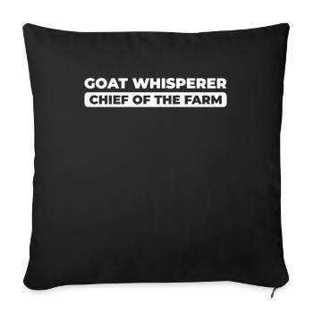 Goat Chief of the Farm - Sofa pillowcase 17,3'' x 17,3'' (45 x 45 cm) - black - Front