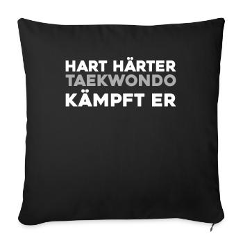 Taekwondo - Sofa pillowcase 17,3'' x 17,3'' (45 x 45 cm) - black - Front
