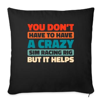Sim Racing - Sofakissenbezug 45 x 45 cm - Schwarz - Vorne