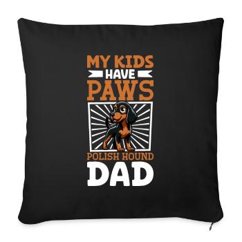 Papa polonais - Housse de coussin décorative 45 x 45 cm - noir - Devant