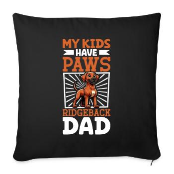Rhodesian Ridgeback Papa - Sofakissenbezug 45 x 45 cm - Schwarz - Vorne
