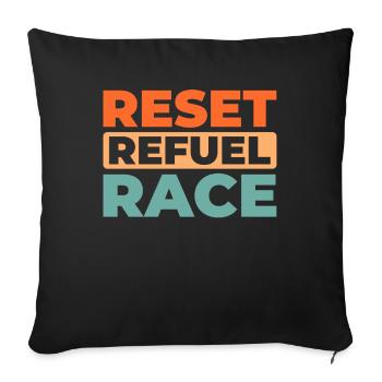 Sim Racing - Sofa pillowcase 17,3'' x 17,3'' (45 x 45 cm) - black - Front