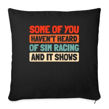 Sim Racing - Sofa pillowcase 17,3'' x 17,3'' (45 x 45 cm) - black - Front