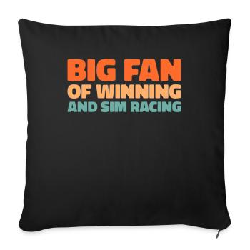 Sim Racing - Sofa pillowcase 17,3'' x 17,3'' (45 x 45 cm) - black - Front