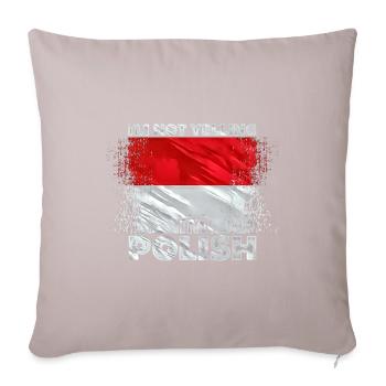 Polen - Sofakissenbezug 45 x 45 cm - helles Taupe - Vorne