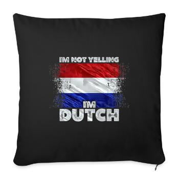 Netherlands - Sofa pillowcase 17,3'' x 17,3'' (45 x 45 cm) - black - Front