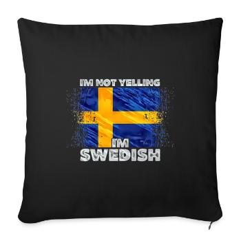 Suède - Housse de coussin décorative 45 x 45 cm - noir - Devant