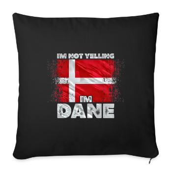Denmark - Sofa pillowcase 17,3'' x 17,3'' (45 x 45 cm) - black - Front