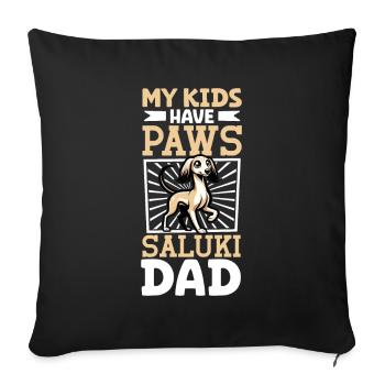 Saluki Dad - Sofa pillowcase 17,3'' x 17,3'' (45 x 45 cm) - black - Front