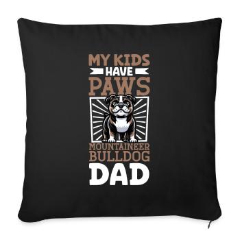 Serrano Bulldog Dad - Sofa pillowcase 17,3'' x 17,3'' (45 x 45 cm) - black - Front