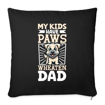 Irish Soft Coated Wheaten Terrier Dad - Sofa pillowcase 17,3'' x 17,3'' (45 x 45 cm) - black - Front