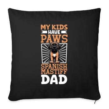 Mastín Español Papa - Sofa pillowcase 17,3'' x 17,3'' (45 x 45 cm) - black - Front