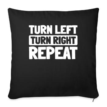 Sim Racing - Sofa pillowcase 17,3'' x 17,3'' (45 x 45 cm) - black - Front