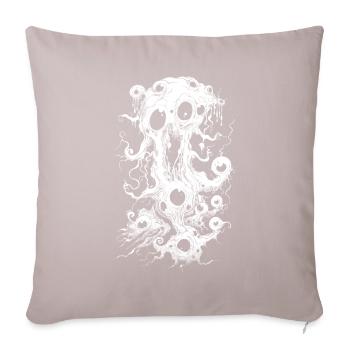 Weirdcore Aesthetics White Twigs Eyeballs Dreamcore - Sofa pillowcase 17,3'' x 17,3'' (45 x 45 cm) - light taupe - Front