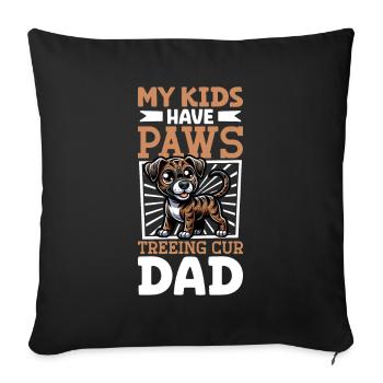 Treeing Cur Papa - Sofakissenbezug 45 x 45 cm - Schwarz - Vorne
