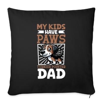 Tarsus çatalburun Papa - Sofa pillowcase 17,3'' x 17,3'' (45 x 45 cm) - black - Front