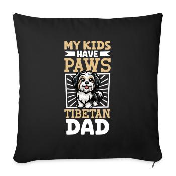Tibetan Terrier Dad - Sofa pillowcase 17,3'' x 17,3'' (45 x 45 cm) - black - Front