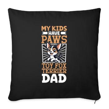 American Toy Terrier Dad - Sofa pillowcase 17,3'' x 17,3'' (45 x 45 cm) - black - Front