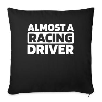 Sim Racing - Housse de coussin décorative 45 x 45 cm - noir - Devant