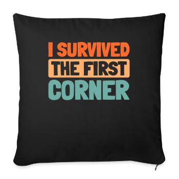 Sim Racing - Housse de coussin décorative 45 x 45 cm - noir - Devant