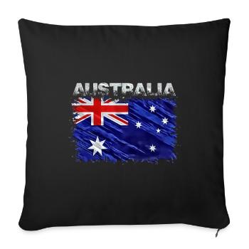 Australia - Sofa pillowcase 17,3'' x 17,3'' (45 x 45 cm) - black - Front