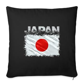 Japan - Sofa pillowcase 17,3'' x 17,3'' (45 x 45 cm) - black - Front