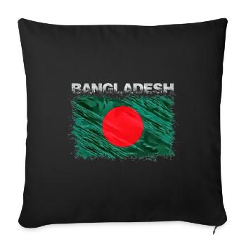 Bangladesh - Sofa pillowcase 17,3'' x 17,3'' (45 x 45 cm) - black - Front