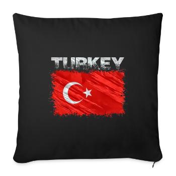 Turquie - Housse de coussin décorative 45 x 45 cm - noir - Devant