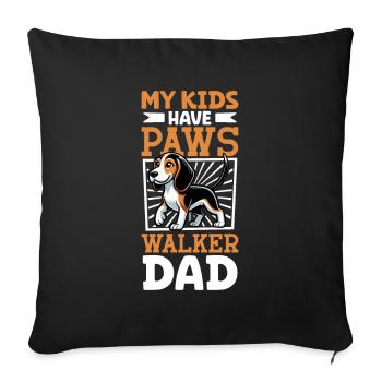 Treeing Walker Coonhound Dad - Sofa pillowcase 17,3'' x 17,3'' (45 x 45 cm) - black - Front