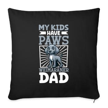 Le braque de Weimar Papa - Housse de coussin décorative 45 x 45 cm - noir - Devant