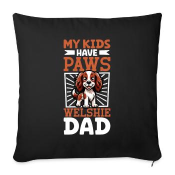 Welsh Springer Spaniel Dad - Sofa pillowcase 17,3'' x 17,3'' (45 x 45 cm) - black - Front