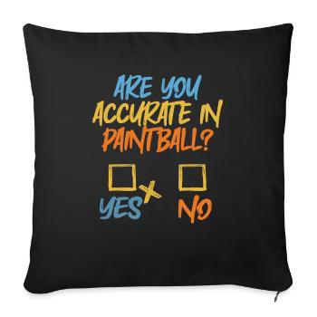 Paintball Funny - Sofa pillowcase 17,3'' x 17,3'' (45 x 45 cm) - black - Front