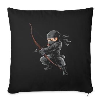 Archery Archery Archery Archer - Sofa pillowcase 17,3'' x 17,3'' (45 x 45 cm) - black - Front