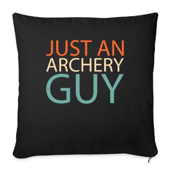 Archery Archery Archery Archer - Sofa pillowcase 17,3'' x 17,3'' (45 x 45 cm) - black - Front