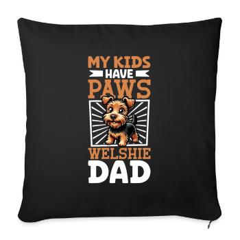 Welsh Terrier Dad - Sofa pillowcase 17,3'' x 17,3'' (45 x 45 cm) - black - Front
