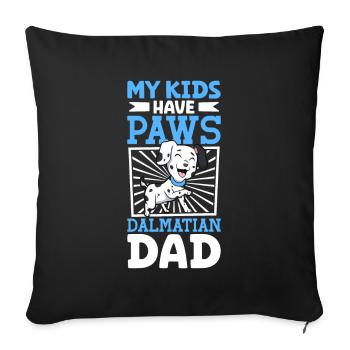 Papa dalmatien - Housse de coussin décorative 45 x 45 cm - noir - Devant